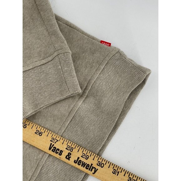 NWT Izod Full Zipper Sweatshirt Jacket Men's Sweat Shirt Size XL NEW Sandy Beige - Picture 10 of 11